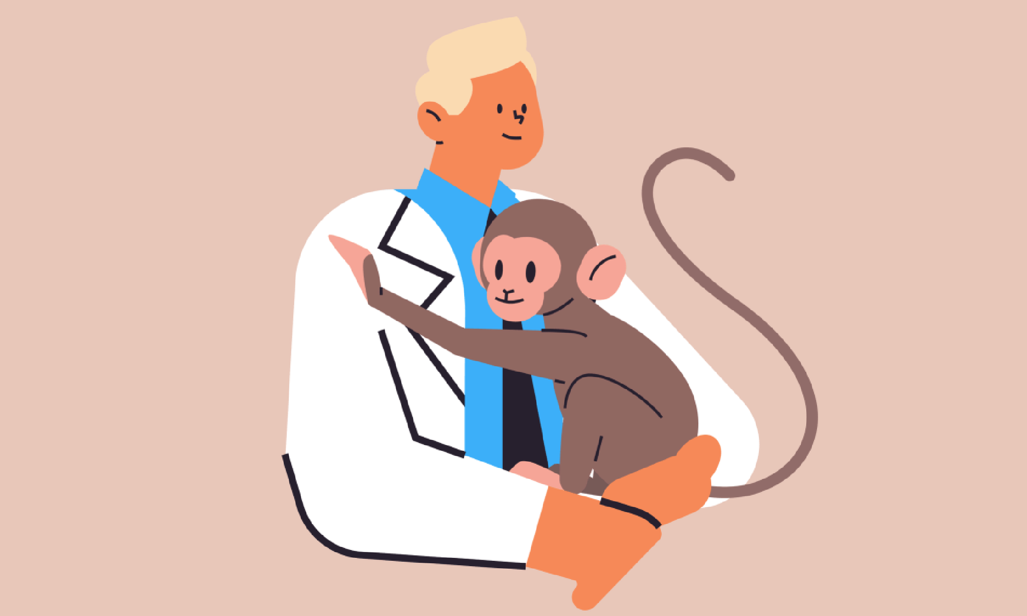 Doctor with monkey