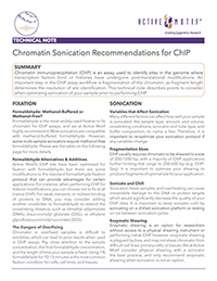 Sonication Recommendations for ChIP
